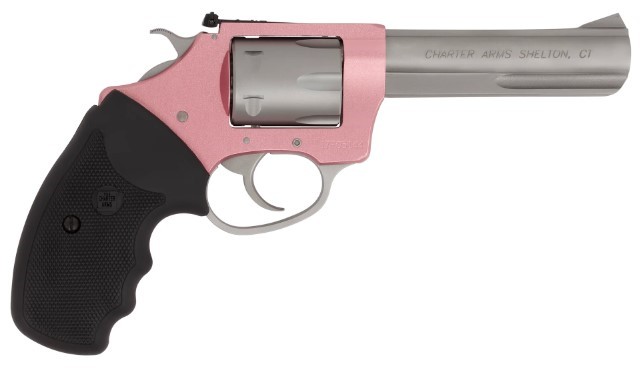 CHARTER ARMS THE PINK LADY .22 LR ALUMINUM 8 SHOT 4.2IN ADJUSTABLE STANDARD PINK STAINLESS STEEL 52232 - Taurus Savings